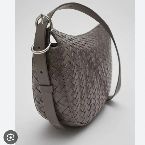 & Other Stories Leather Braided Shoulder Bag - Picture 3 of 13